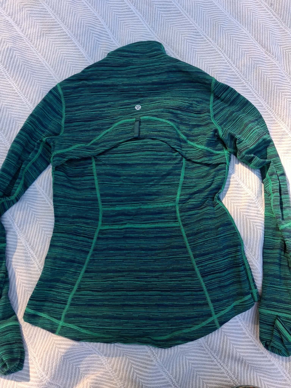 lululemon teal and navy space-dye full-zip Size 8